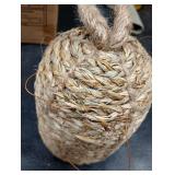PEMAR Handwoven Seagrass Door Stopper with Handle Weighted Door Stop for Indoor Use, Floor-Friendly Felt Base, Warm Handcrafted Home Accent (5.1