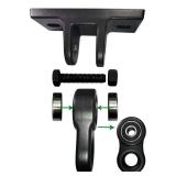 ABUSA Heavy Duty Black Swing Hangers Screws Bolts Included Over 5000 lb Capacity Playground Porch Yoga Seat Trapeze Wooden Sets Indoor Outdoor 2 Pack