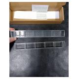 Malldii 9.5 Large Acrylic Straw Holder for Cabinet Door - Reusable Tumbler Straw Organizer Storage, Small Kitchen Accessories Container, Ultra Sticky Cupboard Door Mounted (Transparent)