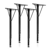 Pilida Adjustable Table Legs 19-30 Inch,Heavy Duty Steel Furniture Legs for DIY Desk/Table/Workbench,Max Load 450lbs - Set of 4