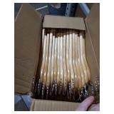 TOPIA HANGER Wooden Hangers 30 Pack, Natural Wood Clothes Hangers, Durable Coat Hanger with 360-Degree Rotatable Hook, Non-Slip Pants Bar and Shoulder Notches for Camisole Tops-CT34N30