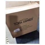 TOPIA HANGER Wooden Hangers 30 Pack, Natural Wood Clothes Hangers, Durable Coat Hanger with 360-Degree Rotatable Hook, Non-Slip Pants Bar and Shoulder Notches for Camisole Tops-CT34N30