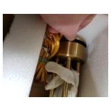 AMZASA Antique Brass Gold Chandelier with Shades, Electroplated Finish, 5 Light Modern Farmhouse Chandeliers with White Fabric Shade, Linear Island Chandelier Lights for Dining Room,Kitchen,Foyer