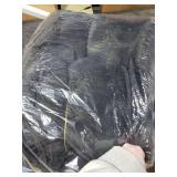 ELFJOY Set of 4 Square Chair Pads Indoor Seat Cushions Pillows with Ties Thick Soft Seat Cushion for Kitchen Dining Office Chair (18, Black)