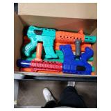 Marlrin Shooting Games Toys for Age 5 6 7 8 9 10+ Year Old Boys, Kids Toy Sports & Outdoor Game with Moving Shooting Target & 2 Popper Air Toy Guns & 24 Foam Balls, Gifts for Boys and Girls