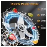 H-Duka Blender for Smoothies 64 oz Capacity Countertop Blenders for Kitchen Powerful Smoothie Blender with BPA Free Container, Ice Crushing, Frozen Drinks, Puree, Protein Shakes,Dishwasher Safe