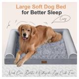 Large Dog Bed Orthopedic Washable: Beds Bolster XL Bed Large Big Dogs Memory Foam Couch Sofa Waterproof with Removable Cover