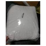 LBRO2M Double Sided Sherpa Blanket,Queen Size Super Soft Fuzzy Plush Warm Cozy Fluffy Throw Reversible Luxurious Blankets (White)