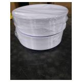 Nervure Gold Plastic Plates - 10.25 inch Gold Dinner Plates - Heavyweight White and Gold Disposable Plates Ideal for Wedding & Party