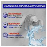 Bntuk Suction Cup Hooks for Shower, Removable Towel Hooks for Bathroom Window Glass Door Wall, Bath Robe Looafh Hook for Hanging Silver