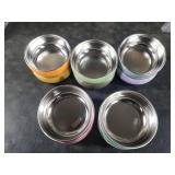 Nuogo 10 Pcs 304 Stainless Steel Baby Bowls with Removable Silicone Shell Toddler Bowls Kids Anti Scald Snack Container for Food Feeding, Dishwasher Safe (Mixed Color)
