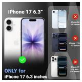 Temdan for iPhone 17 Case Clear Pink with Screen Protector, Compatible with Magsafe, Anti-Yellowing, Military-Grade Protection, Shockproof Slim Magnetic Phone Case Cover, Pink