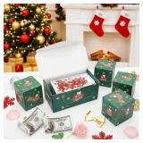 Gift Box for Cash,Unique Folding Bouncing Red Envelope Gift Box,Christmas Box Empty Gift Boxes with Greeting Card