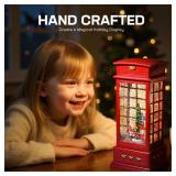 MerryPulse Christmas Snow Globe Lantern Musical Santa Snow Globes with Swirling Glitter Lighted Water Lantern with 8 Songs for Christmas Decoration Gifts