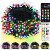 LED String Lights, Christmas Lights 65ft 200 LEDs, 8 Modes, Multi-color, Indoor Outdoor Plug-in Fairy Lights for Christmas Tree, Bedroom, Classroom Decor Outdoor Decor (Multi-color, 65FT/RGB/APP)