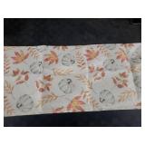 Artoid Mode Orange Pumpkins Fall Maple Leaves Fall Table Runner, Seasonal Autumn Kitchen Dining Table Decoration for Home Party Decor 13x72 Inch