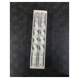 FLAMMUL Blue Floral Taper Candle Unscented Spiral Candlesticks Print Handmade Tapered Candles 10 Inch Twisted Candle for Home Wedding Dinner Party Decor Set of 2