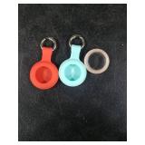 Pack,Compatible with Airtag Holder Case with Keychain IPX8 Waterproof,Shockproof GPS Tag Tracker Cover [Anti-Scratch] [PC+Silicone] for Item Finders Case for Pets,Kids,Luggages-Black/Blue/Green/Red