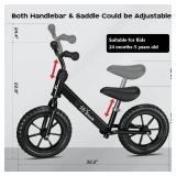 HAWEEK Toddler Balance Bike for 3-5 Year Old,12 No Pedal Balance Bike for Kids 2-4 Year Old Boys Girls,Toddler Training Bike Ride On Bicycle Toys Birthday Gift for 1-3 (Black)