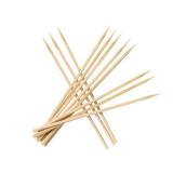 DaTpuik 6 inch Natural Bamboo Skewers for Barbecue Party Fruit Kabob Appetizer Hamburger Cocktail Craft Bouquet Chocolate Fountain Corn Dog, diameter=4mm. More Size Choices 6/8/10/12(100 PCS)