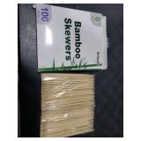 DaTpuik 6 inch Natural Bamboo Skewers for Barbecue Party Fruit Kabob Appetizer Hamburger Cocktail Craft Bouquet Chocolate Fountain Corn Dog, diameter=4mm. More Size Choices 6/8/10/12(100 PCS)