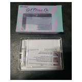 BTArtbox Press On Nails Short - Valentines Press on Nails Red Short Oval Nails Fake Nail with Nail Glue, Fit Perfectly, Reusable Stick On Nails in 16 Sizes, 30 Nail Kit, Grape