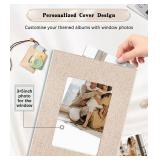 Ejblfe Photo Album 4x6,Linen Cover Slide-in Photo Album Book Can Holds 100 4x6 Photos with 50 Black Sheets for Family,Wedding,Baby and Holiday Pictures (Beige)
