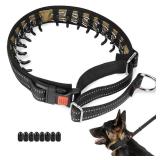 Mayerzon Martingale No Pull Collar for Medium Large Dogs German Shepherd Doberman Pitbull, Patented Anti Pull Correction Dog Collar for Walking Training, Reflective, Adjustable, Hidden(L, Black)