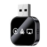 2026 Upgrade 3 in 1 Wireless Carplay Mirror Link Adapter for iPhone/Apple/Android Phone to Car Screen, Auto Connect, Dual 2.4/5GHz WiFi and Bluetooth 5.0, Wired to Wireless(for iPhone,1pc)