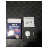 2026 Upgrade 3 in 1 Wireless Carplay Mirror Link Adapter for iPhone/Apple/Android Phone to Car Screen, Auto Connect, Dual 2.4/5GHz WiFi and Bluetooth 5.0, Wired to Wireless(for iPhone,1pc)