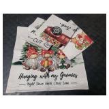 Hofomca Christmas Throw Pillow Covers 18x18 Set of 4, Merry Christmas Tree Gnome Red Truck Candy Cane Xmas Farmhouse Decorations Rustic Winter Holiday Couch Cover for Sofa Bedroom Home Outdoor