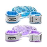 Dr.meter Anti Lost Wrist Link, 2 Pack Toddler Safety Leash with Key Lock, Reflective Child Walking Harness - Dual 8.2ft Length Blue & Purple Kids Leash for Store Mall Airport Theme Park Trip