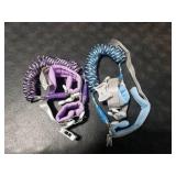 Dr.meter Anti Lost Wrist Link, 2 Pack Toddler Safety Leash with Key Lock, Reflective Child Walking Harness - Dual 8.2ft Length Blue & Purple Kids Leash for Store Mall Airport Theme Park Trip