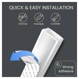 EVEO Cable Hider Wall 306 - Cable Raceway Cord Hider - Wire Covers for Cords on Wall, Cord Cover, Wall Cable Hider, Cable Concealer, Wire Hiders for TV on Wall Management-20X (L16 W0.95 H0.5) - White