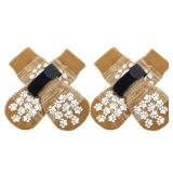 EXPAWLORER Anti Slip Dog Socks to Prevent Licking Paws, Dog Shoes for Hot Pavement, Dog Booties for Small Medium Large Senior Dogs, Traction Control Boots & Paw Protectors for Hardwood Floors