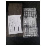 QEEIG Bathroom Shelves Over Toilet - Wall Mounted Floating Shelves Toilet Paper Storage Small Farmhouse Decor Shelf 16 inch Set of 2, Grey (019-GY2)