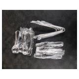 Cunhill Charcuterie Accessories Mini Cocktail Tongs Small Serving Spoons and Appetizer Forks Stainless Steel Tongs Charcuterie Utensils for Valentine Party Supplies(Circular Spoon,Silver)