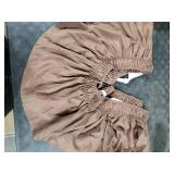 Wrap Around Dust Ruffle Bed Skirt - Brown - for Full Size Beds with 12 Inch Drop - Easy Fit Elastic Strap - Adjustable Pleated Bedskirt w/Brushed Fabric - Wrinkle Free - for Women, Men, Kids & Teens