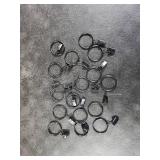 Double Shower Curtain Hooks Rings, Rustproof Metal Shower Hooks for Shower Curtain,Glide Smoothly Double Shower Rings for Curtain,Shower Curtain Hangers Rings for Bathroom Shower Rod(Black)