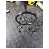 Double Shower Curtain Hooks Rings, Rustproof Metal Shower Hooks for Shower Curtain,Glide Smoothly Double Shower Rings for Curtain,Shower Curtain Hangers Rings for Bathroom Shower Rod(Black)