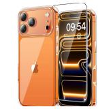 TAURI for iPhone 17 Pro Max Case, Full Camera Protection with Screen Protector, Anti-Yellowing Military-Grade Protection Shockproof Slim Phone Case for iPhone 17 ProMax, Clear