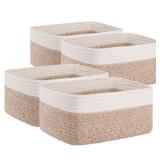 OIAHOMY 4 Pack Storage Baskets for Organizing, Small Bins for Shelves, Cute Decorative Storage Bins, Organizer Baskets for Gifts Empty,13