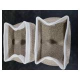 OIAHOMY 4 Pack Storage Baskets for Organizing, Small Bins for Shelves, Cute Decorative Storage Bins, Organizer Baskets for Gifts Empty,13