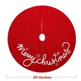 S-DEAL Christmas Tree Skirt, 30 Inches Red Tree Skirt for Holiday Home Decor Xmas
