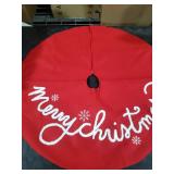 S-DEAL Christmas Tree Skirt, 30 Inches Red Tree Skirt for Holiday Home Decor Xmas