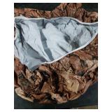 Pioggia Round Vinyl Fitted Tablecloth with Flannel Backing Elastic Table Cloth Waterproof Oil-Proof Plastic Table Cover Best for 37-44 Round