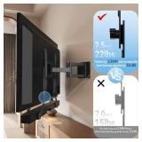 C YECEN Sound Bar Mounts Under TV or Above TV, Soundbar Mount Hold Up to 22Lbs, with Detachable Extension Arms and L-Brackets.