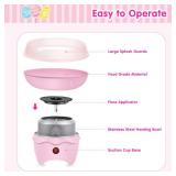 Cotton Candy Machine, Mini Cotton Candy Maker for Kids, Pink Vintage Candy Maker for Christmas Gift, Home, Birthday Family Party, Includes 20 Cotton Candy Sticks & Sugar Scoop