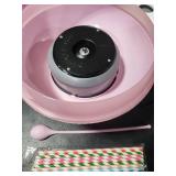 Cotton Candy Machine, Mini Cotton Candy Maker for Kids, Pink Vintage Candy Maker for Christmas Gift, Home, Birthday Family Party, Includes 20 Cotton Candy Sticks & Sugar Scoop