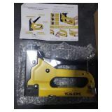 Upholstery Staple Gun Heavy Duty, YEAHOME 4-in-1 Stapler Gun with 4000 Staples, Manual Brad Nailer Power Adjustment Stapler Gun for Wood, Crafts, Carpentry, Decoration DIY